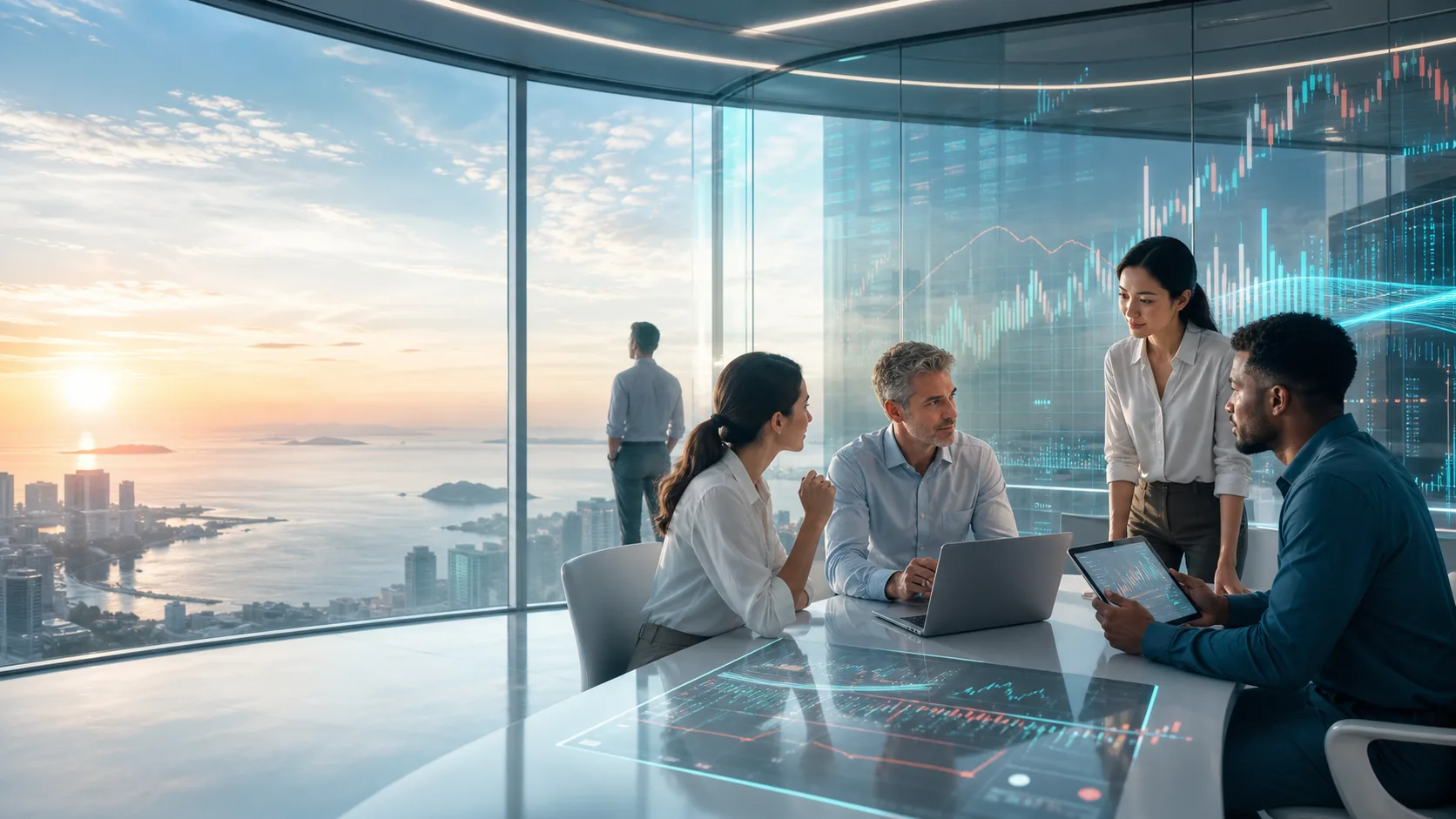 PrimeAxis analysts reviewing market dashboards